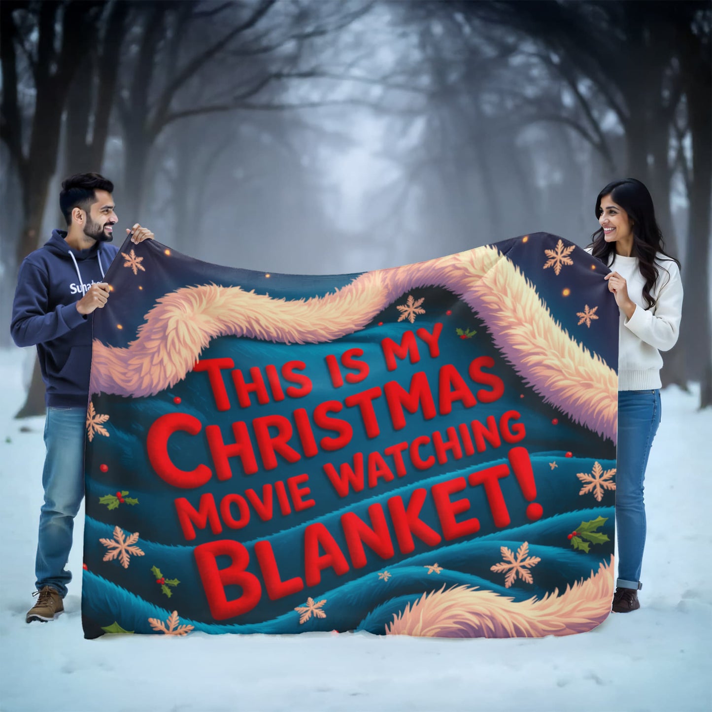 This is my Christmas Movie watching Blanket