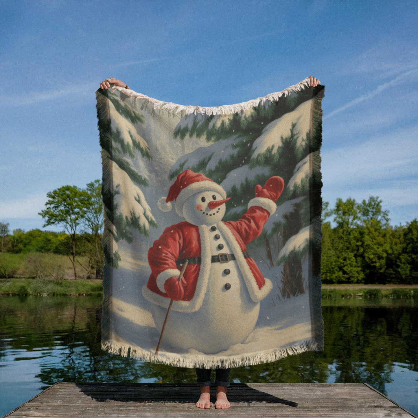 HO HO Snowman Blanket