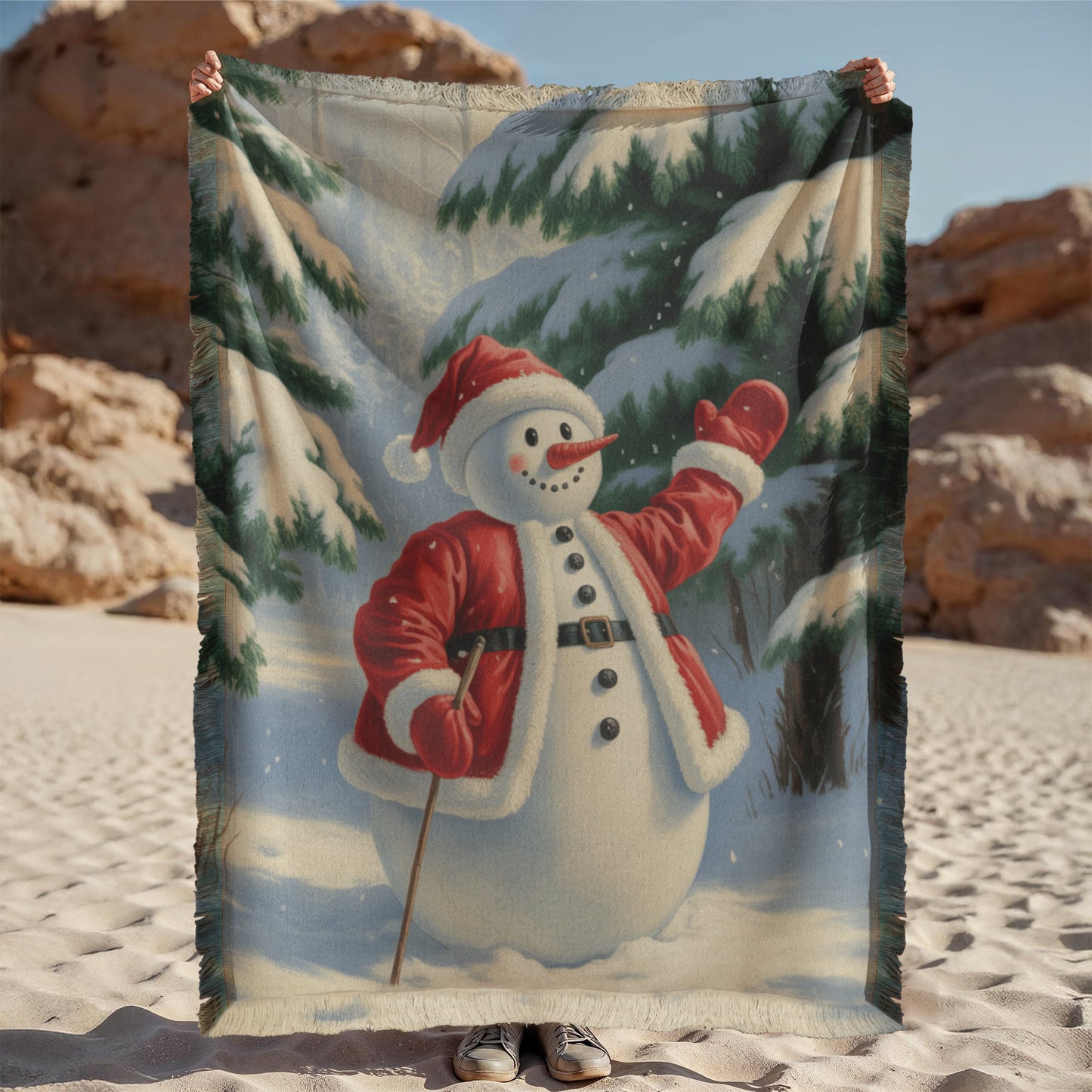 HO HO Snowman Blanket
