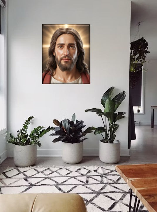 Deluxe Jesus Portrait Canvas 1.5in Frame